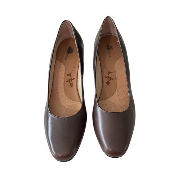 Ros Hommerson Women’s 9.5 Brown Block Heel Leather Upper Pumps - Picture 2 of 10